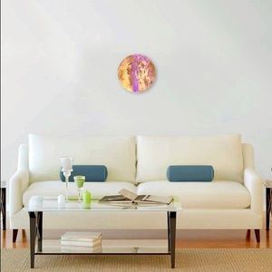 Original Poured Painting OOAK Purple Gold Wall Art